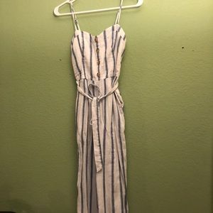 Abercrombie striped jumpsuit size XS